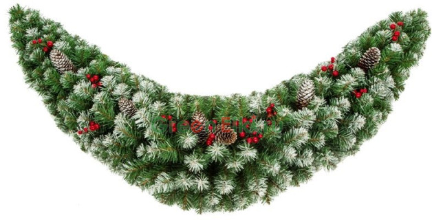 Хвойный сваг заснеженный Грация с шишками и ягодами 100 см., арт. 52029