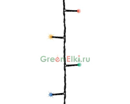 Светодиодная гирлянда на батарейках с контроллером 3.5 м., 48 LED ламп, мультицвет, Kaemingk, арт. 497126