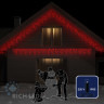 Светодиодная бахрома Rich LED, 3*0.5 м, влагозащитный колпачок IP65, красная, черный провод, арт. RL-i3*0.5-CB/R