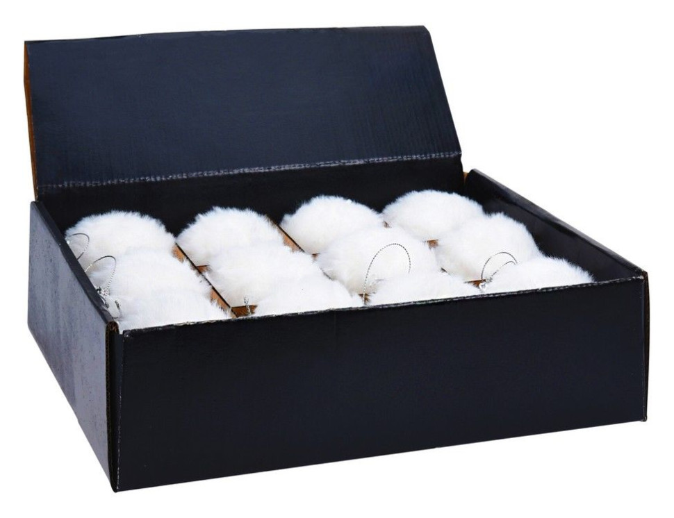 Набор пластиковых шаров Пушистые снежки 100 мм., 12 шт., Koopman International, арт. 176704