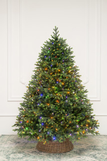 Искусственная ель Венецианская 210 см., 570 мульти+теплых белых Led ламп, арт. 175210