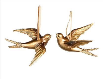 Елочное украшение Колибри gold 12 см., золото, Kaemingk, арт. 164872