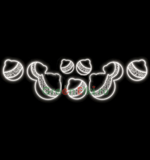 Светодиодная перетяжка Шары-1, 400х110 см, 220V 