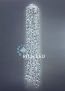 Светодиодные Дреды Rich LED, 150 см, белые, соединяемые, 288 LED, белый провод, арт. RL-DR1.5-W/W
