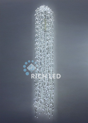 Светодиодные Дреды Rich LED, 150 см, белые, соединяемые, 288 LED, белый провод, арт. RL-DR1.5-W/W
