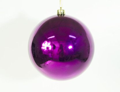 Пластиковый шар 140 мм., фиолетовый, глянцевый, Kaemingk, арт. 022355