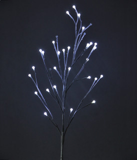 Светодиодная композиция Ветка мерцающая, 100 см., белый пр., белый, LaitCom, арт. LC176L-B032A-131 11-002