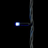 Светодиодная нить, 10 м., 75 LED, каучук, черн. пр., синий, Laitcom, арт. LL75-1-2B 04-182