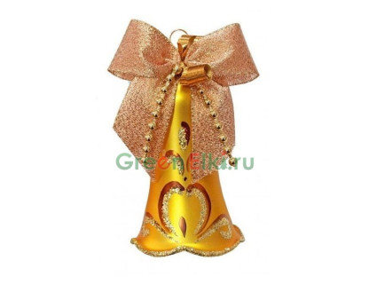 Елочное украшение Колокольчик Сувенирный 8,5 см., золото, Елочка, арт. С 947-золото