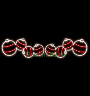 Светодиодная перетяжка Шары-2, 400х110 см, 220V 