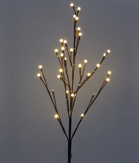 Светодиодная композиция Ветка мерцающая, 100 см., коричневый пр., теплый белый, LaitCom, арт. LC176L-B032K-132 11-003