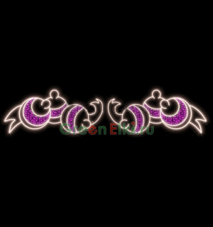 Светодиодная перетяжка Шары-3, 400х110 см, 220V