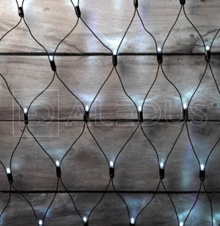 Электрогирлянда сеть ALEDUS 2х2 м, черный провод, ПВХ, белый, арт. N-BP-2x2M-W