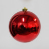 Однотонный пластиковый шар 150 мм, глянцевый, красный, арт. 1015115-03