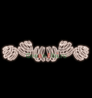 Светодиодная перетяжка Шампань, 400х110 см, 220V 