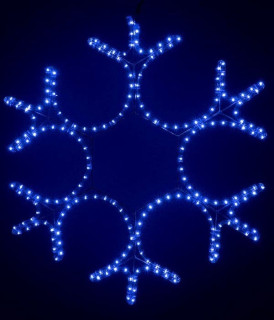 Светодиодная снежинка, 80 см., синий, Laitcom, арт. LC-13036 13-036