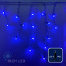 Светодиодная бахрома Rich LED, 3*0.5 м, влагозащитный колпачок IP65, синий, черный провод, арт. RL-i3*0.5-CB/B