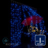 Светодиодный занавес Rich LED 2*2 м, синий, прозрачный провод, арт. RL-C2*2-T/B