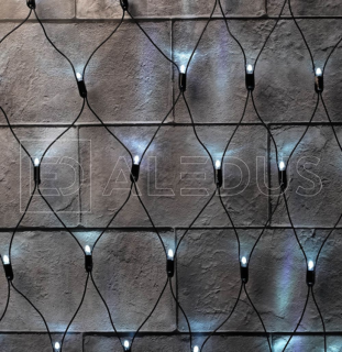 Электрогирлянда сеть ALEDUS 2х3 м, черный провод, ПВХ, белый, арт. N-BP-2x3M-W