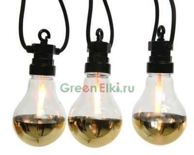 Светодиодная гирлянда в стиле ретро Золото Эдисона 9.5 м, арт. 490111