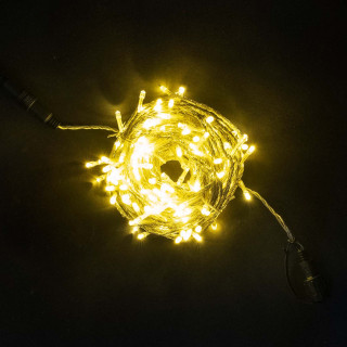 Светодиодная нить, 10 м., 100 LED, 24V, селикон, прозр. пр., шампань, LaitCom, арт. EST100-10-1CH 05-185